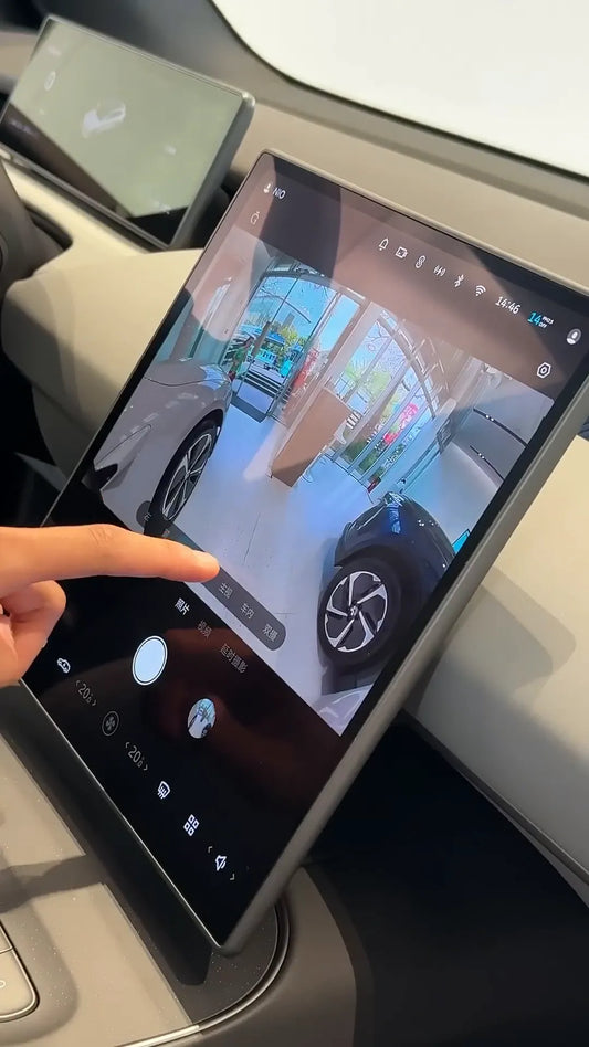 Switching camera views in a modern vehicle