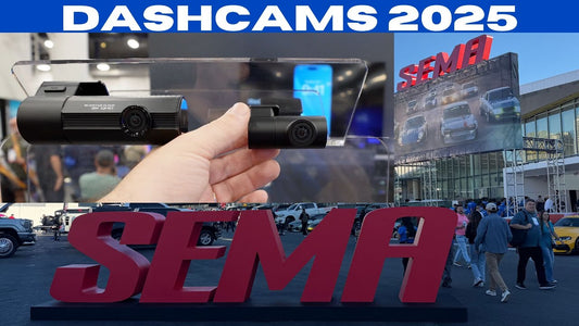 video thumbnail for 'Whats new and exciting SEMA 2025 dash cameras'