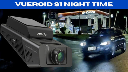 Vueroid S1 4k dash camera night time video footage