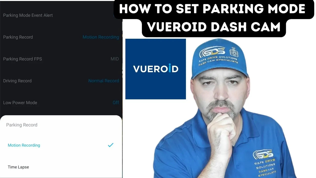 Load video: How To Set Parking Mode Vueroid Dash Cam