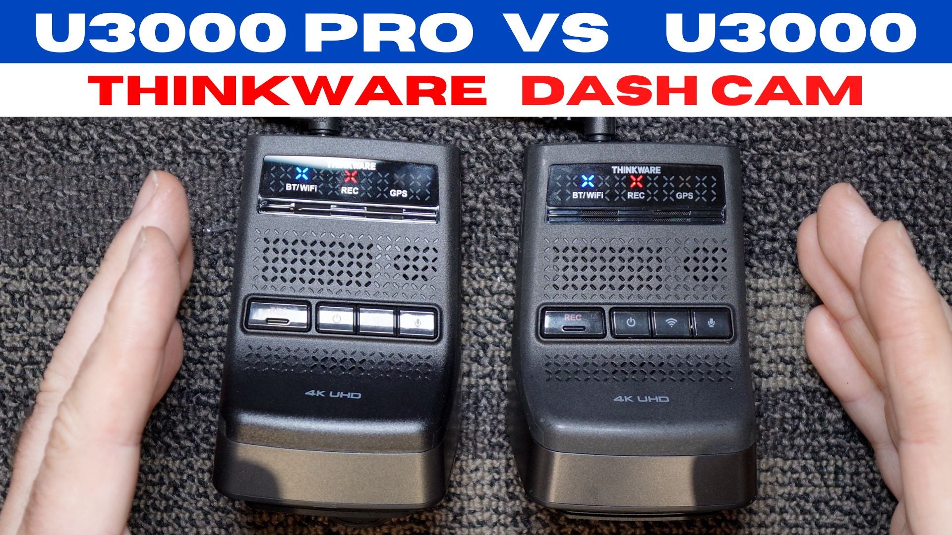 Load video: difference between thinkware u3000 and u3000 pro dash camera